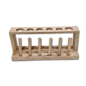 Test Tube stand Wooden 6 holes